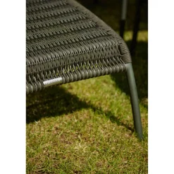 Ellendale Garden Lounge Chair & Footstool Forest Green