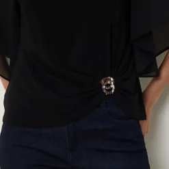 Embellished Gathered Top