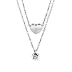 Embellished Heart Pendant Necklace