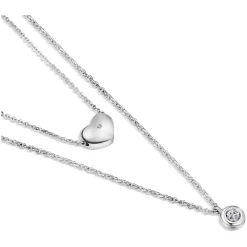 Embellished Heart Pendant Necklace