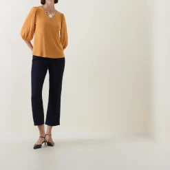 New JOSEPH RIBKOFF Embellished Solid Blouse