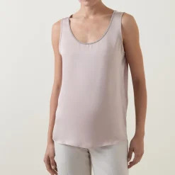 Outlet JOSEPH RIBKOFF Embellished-Trim Tank Top