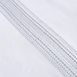 Sale APPLETREE Embroidered Bands Duvet Set White