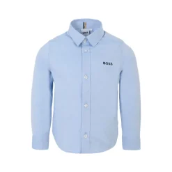 Online BOSS KIDS Embroidered Logo Oxford Shirt