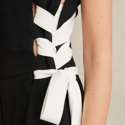 Hot REISS Emma Lace-Up Wide Leg Jumpsuit