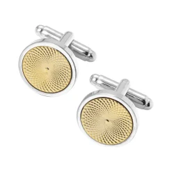 Discount ASPINAL OF LONDON Engraved Centre Round Cufflinks