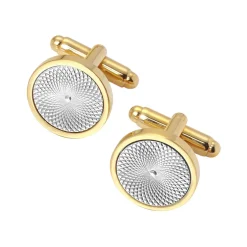 Discount ASPINAL OF LONDON Engraved Centre Round Cufflinks