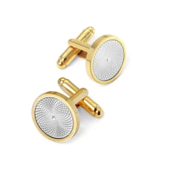 Discount ASPINAL OF LONDON Engraved Centre Round Cufflinks