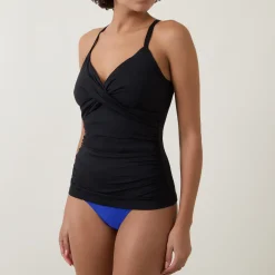 Essentials Twist Front Tankini Top