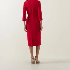 New CAROLINE KILKENNY Everly Flower Appliqué Pencil Dress