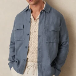 Eze Twin-Pocket Linen Overshirt