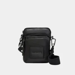 Falcon Logo Leather Pouch Bag