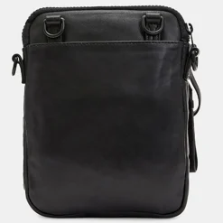 Falcon Logo Leather Pouch Bag