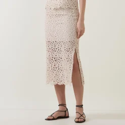 Falima High-Rise Crochet Skirt