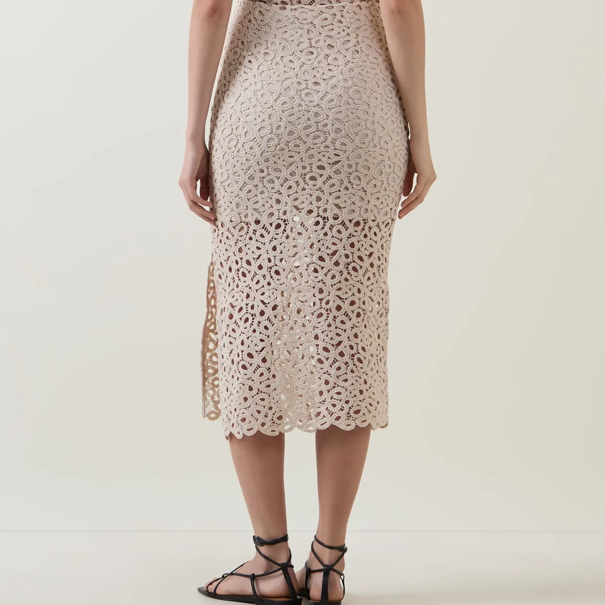 Falima High-Rise Crochet Skirt