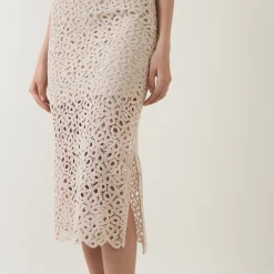 Falima High-Rise Crochet Skirt