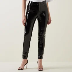 Faux Patent Five Pocket Leggings