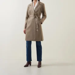 Faux Suede Wrap Coat