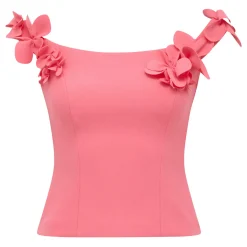 Hot FOREVER NEW Faye Floral Applique Bardot Top