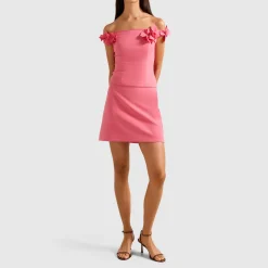 Hot FOREVER NEW Faye Floral Applique Bardot Top