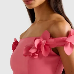 Hot FOREVER NEW Faye Floral Applique Bardot Top