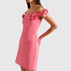 Hot FOREVER NEW Faye Floral Applique Bardot Top