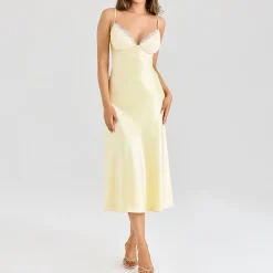 Sale HOUSE OF CB Felicity Satin Bias Cut Dress