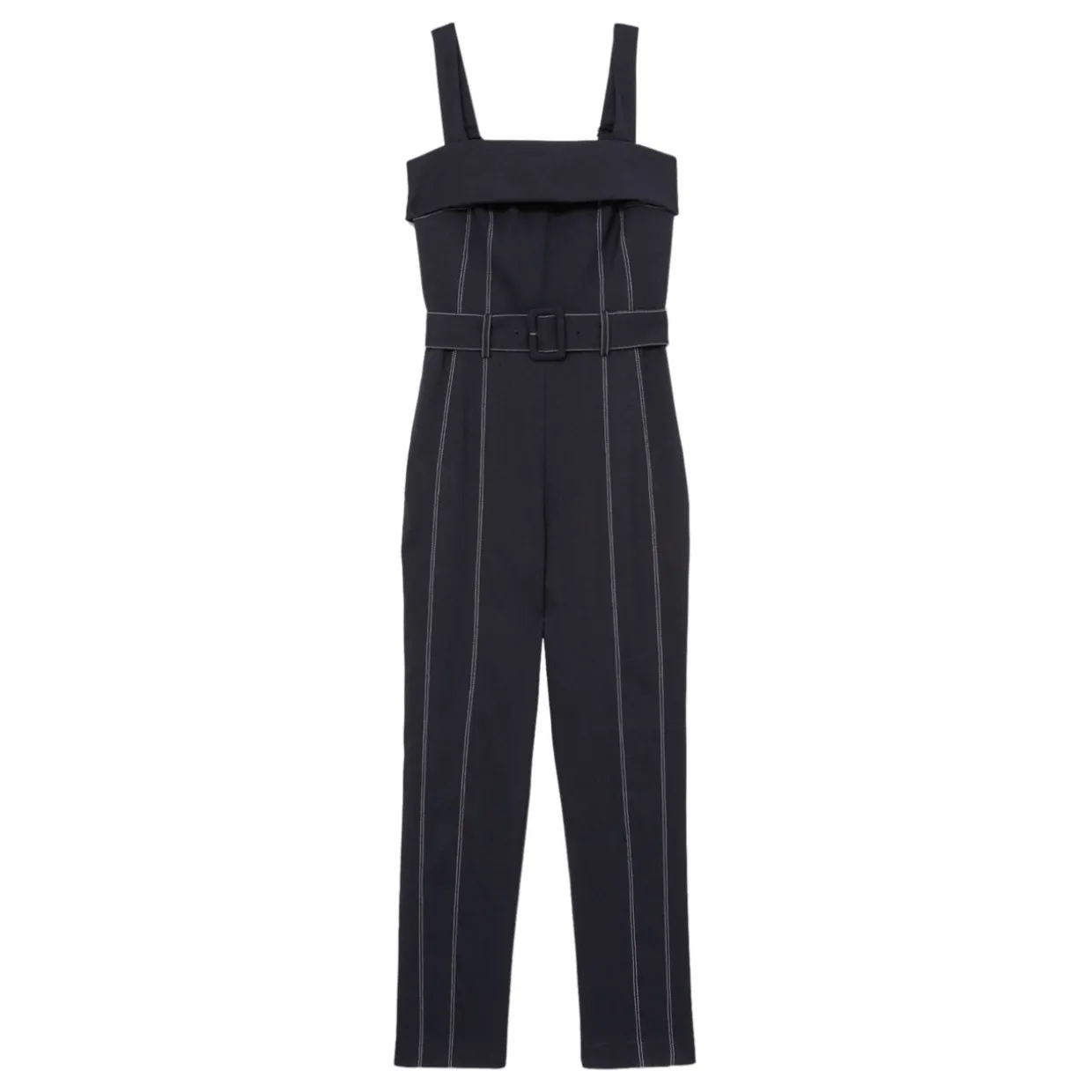 Fianna Contrast Stitch Structured Jumpsuit