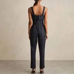 Fianna Contrast Stitch Structured Jumpsuit