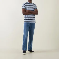 Fine Stripe Logo T-Shirt