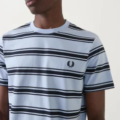 Fine Stripe Logo T-Shirt
