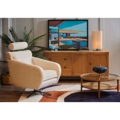 Clearance CASEYS FURNITURE Finn Mid Century Sideboard Brown