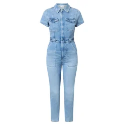 Sale GOOD AMERICAN Fit For Success Denim Jumpsuit