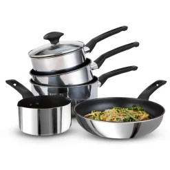 Five-Piece Stainless Steel Cookware Set
