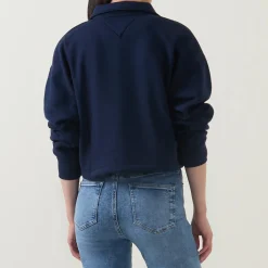 Clearance TOMMY JEANS Flag Logo Half-Zip Sweatshirt