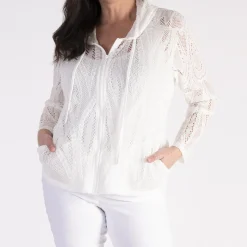 Best CHESCA Floral Lace Hoodie