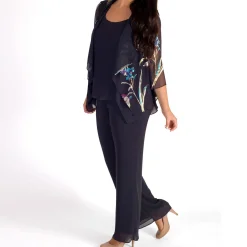 Online CHESCA Floral Open Front Shrug