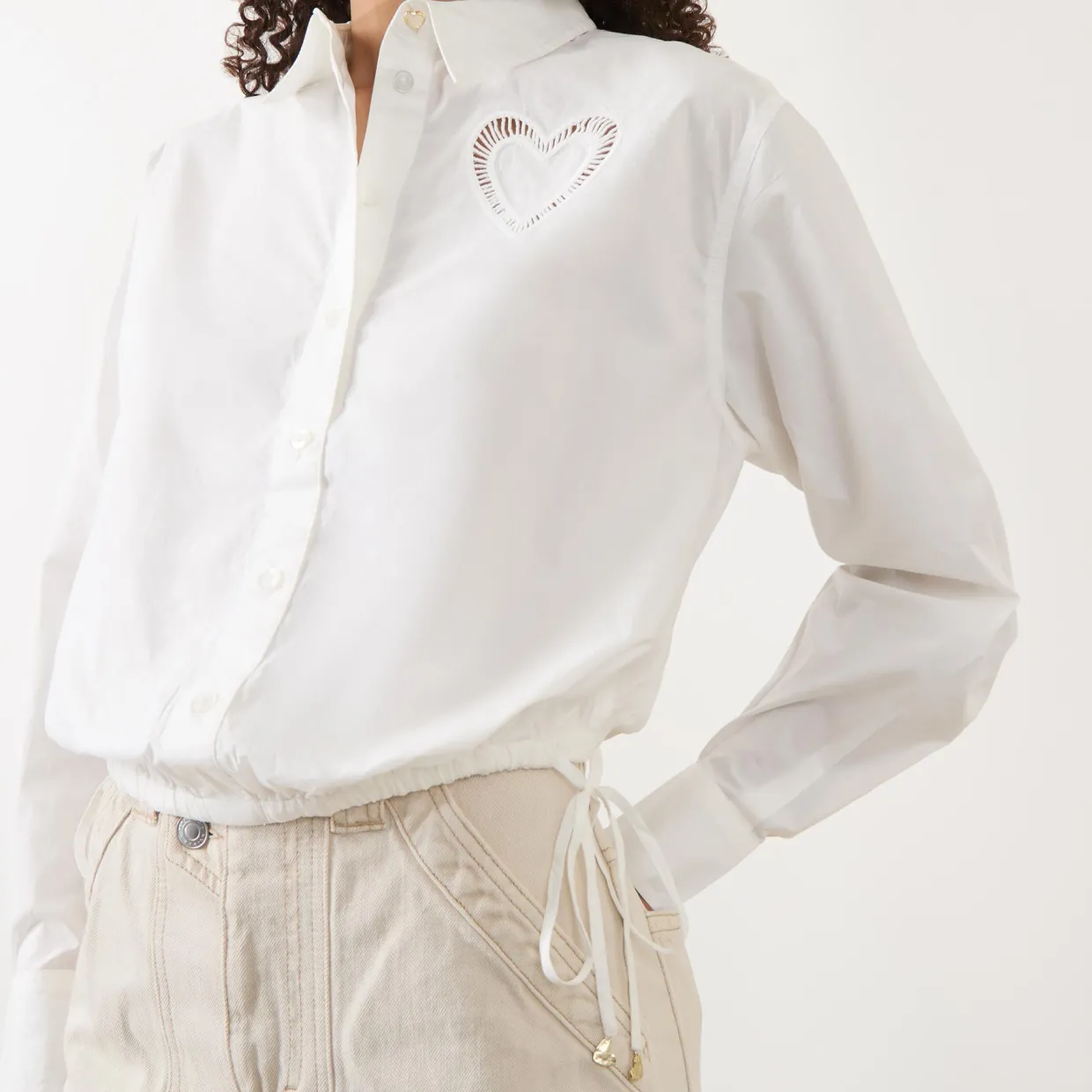 Flore Heart Embroidered Shirt