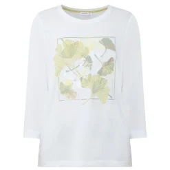 New GERRY WEBER Flower Graphic Long-Sleeved T-Shirt