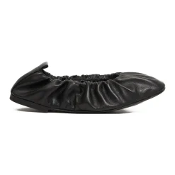 Foldable Leather Ballerina Flats