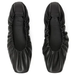 Foldable Leather Ballerina Flats