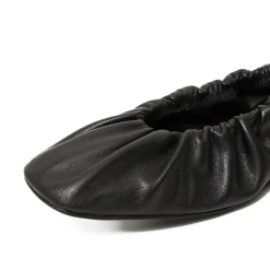 Foldable Leather Ballerina Flats