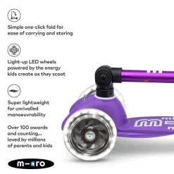 Discount MICRO SCOOTERS Foldable Mini LED Scooter