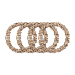 Four Pack Silk Skinny Scrunchies
