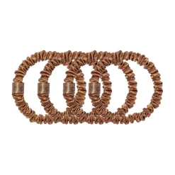 Four Pack Silk Skinny Scrunchies