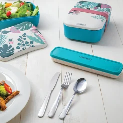 Discount TRAMONTINA Four-Piece Stainless Steel Travel Cutlery Set Green