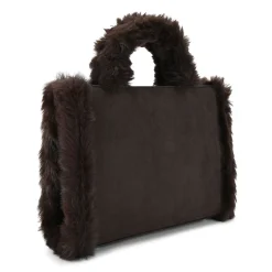 Frame Midi Faux Fur Trim Tote Bag