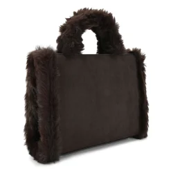 Discount CARVELA Frame Midi Faux Fur Trim Tote Bag