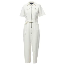 Frankie Belted Twill Jumpsuit