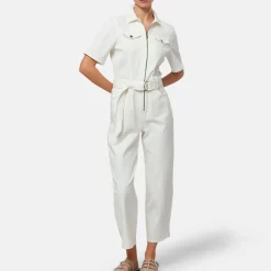 Frankie Belted Twill Jumpsuit